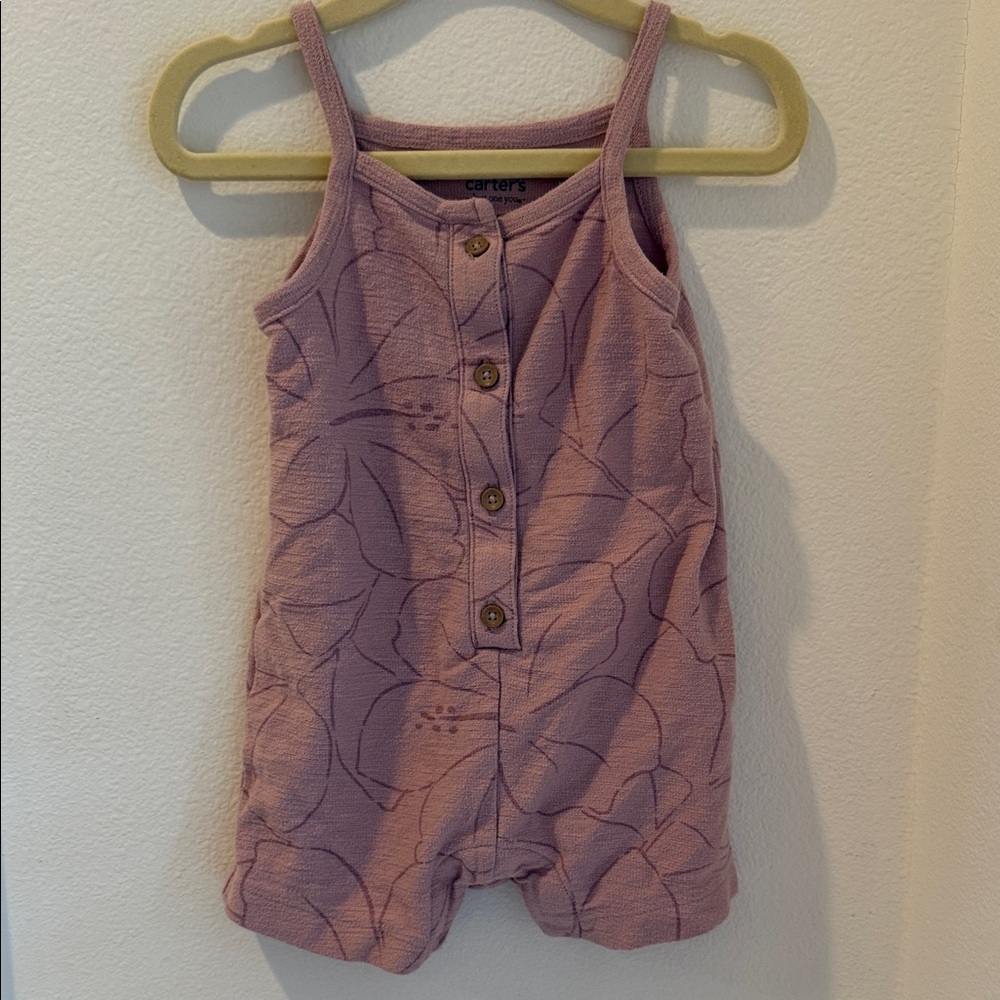 Carter's Mauve Leaf Pattern Bodysuit